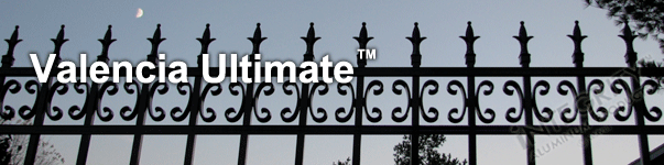 Valencia Ornamental Industrial Fence With Historic Fleur de Lis Finials and Butterfly Scrolls